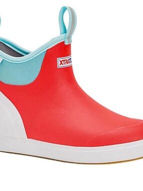 Xtratuf Women's Coral & Aqua Ankle Deck Bootie